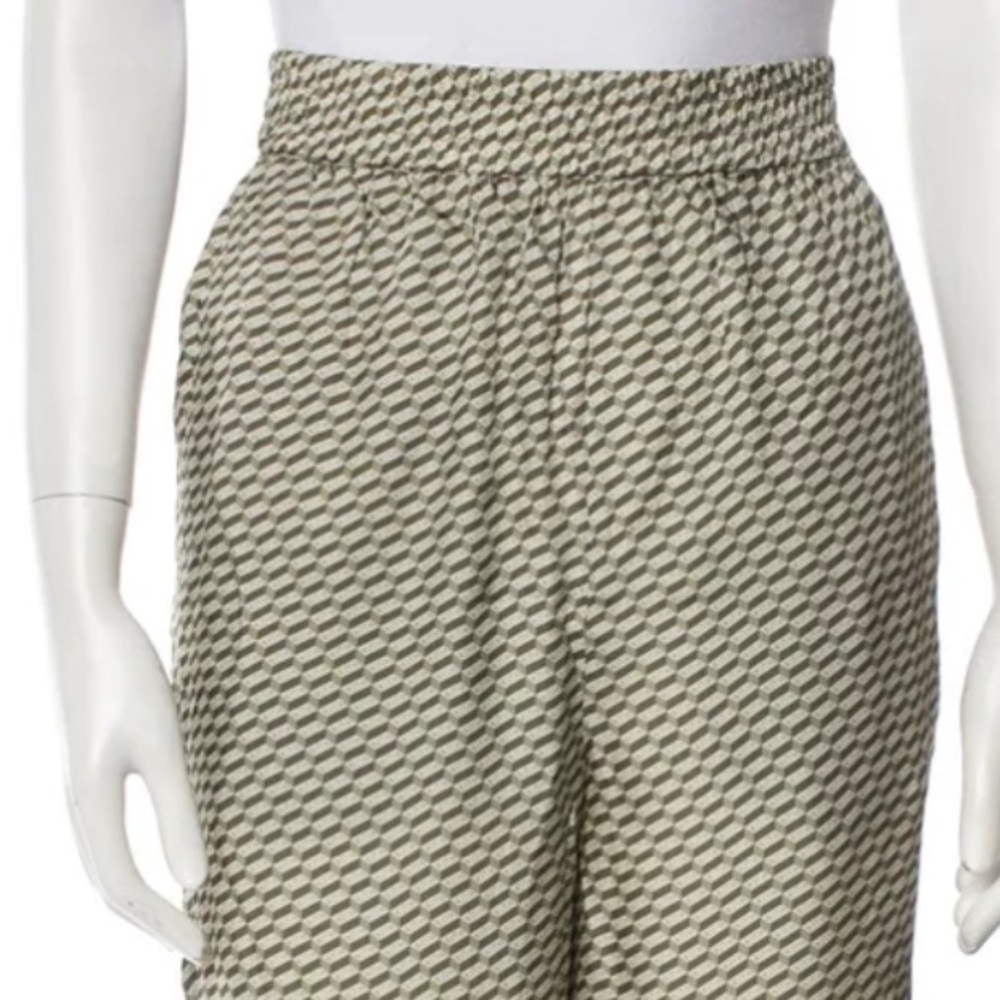 Kith Beige and Olive Geometric Wide-Leg Pants